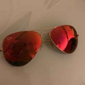 Authentic orange ray ban aviators